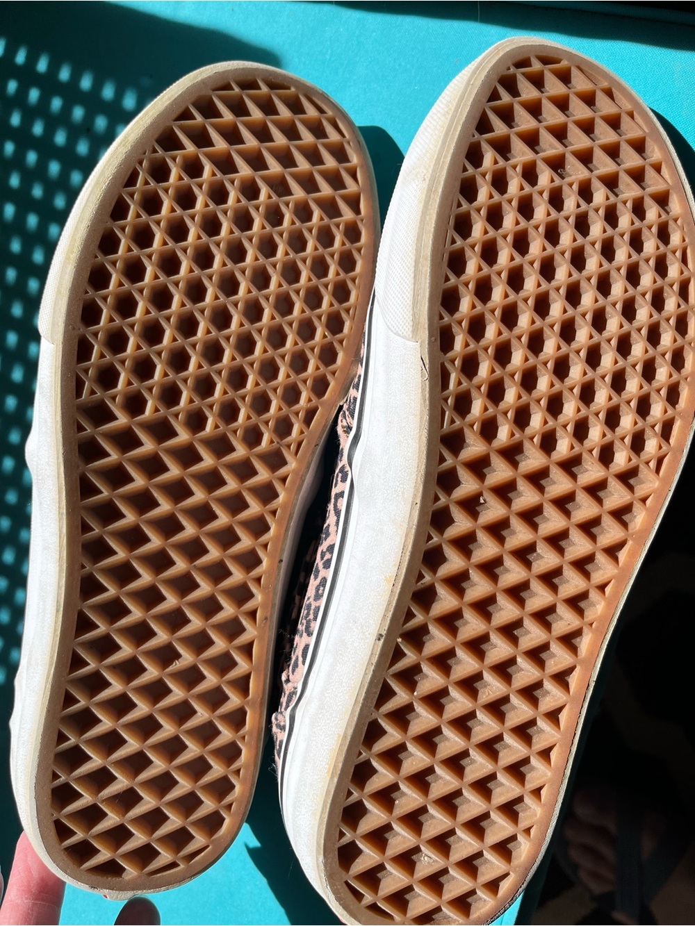 Vans Leopard Print Slip-On Flats - Tan & Black - Picture 7 of 7